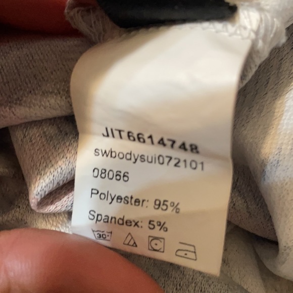 Shein Plaid Bodysuit/ Brown & White/ Size Medium - Picture 10 of 11